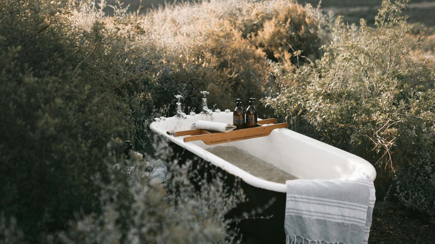 Rituals for self care - bathtub in nature