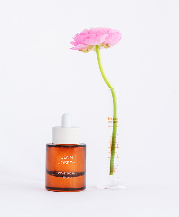 Rose organic facial serum for hydrating skin